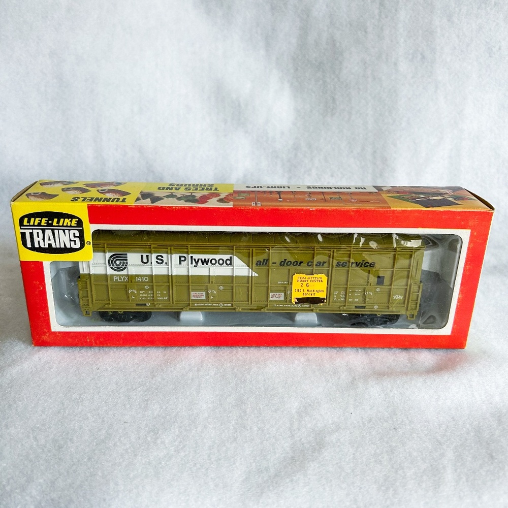 Life-Like Trains U.S. Plywood All-Door Box Car PLYX 1410 Model Train Vintage